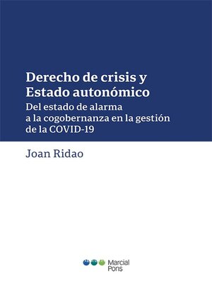 cover image of Derecho de crisis y Estado autonómico